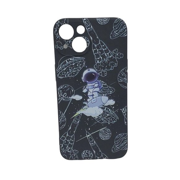Astronaut iphone 13 Black and Blue Phone Case - Picture 1 of 2